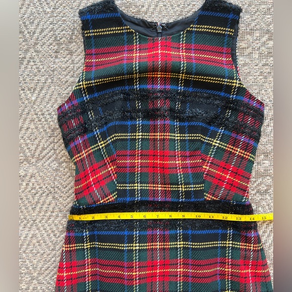 NWOT JCrew Dress Womens Size 0 Sheath Holiday Dress in Lurex Stewart Tartan - Picture 3 of 8